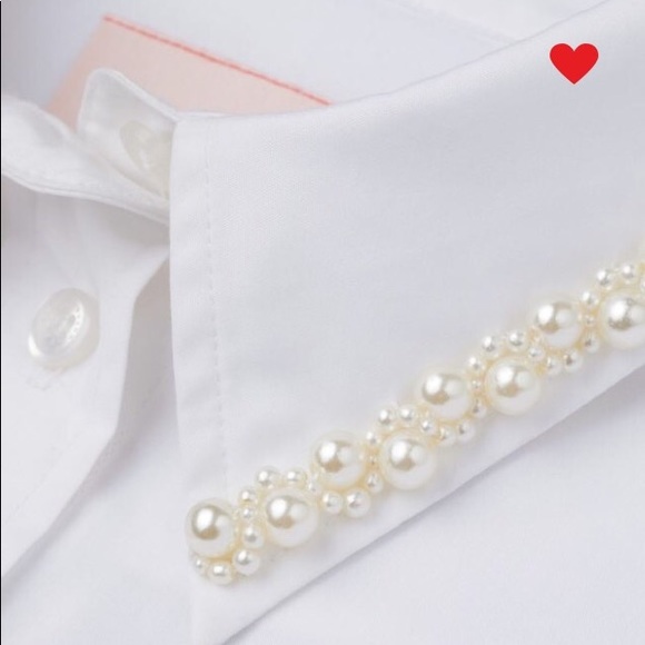 Simone Rocha x H&M Oversized cotton shirt, pearls - Picture 3 of 3